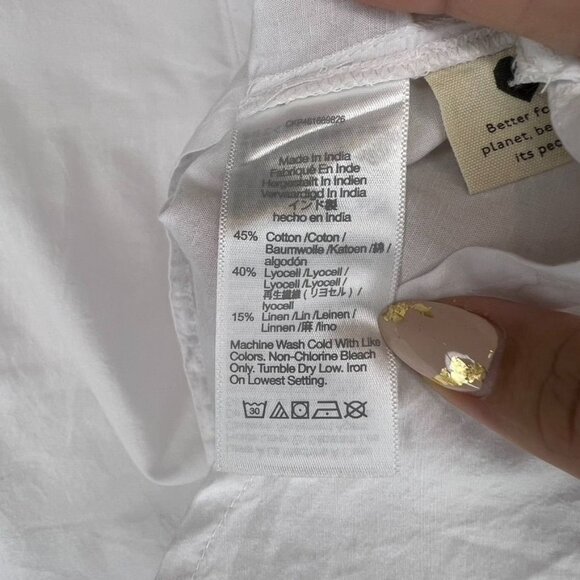 NWT Madewell Lakeline Popover Shirttail Top White XS - Picture 4 of 8